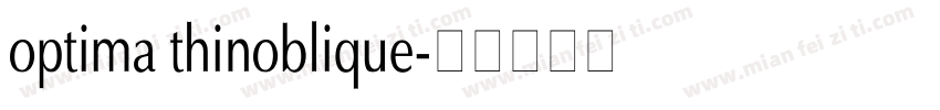 optima thinoblique字体转换